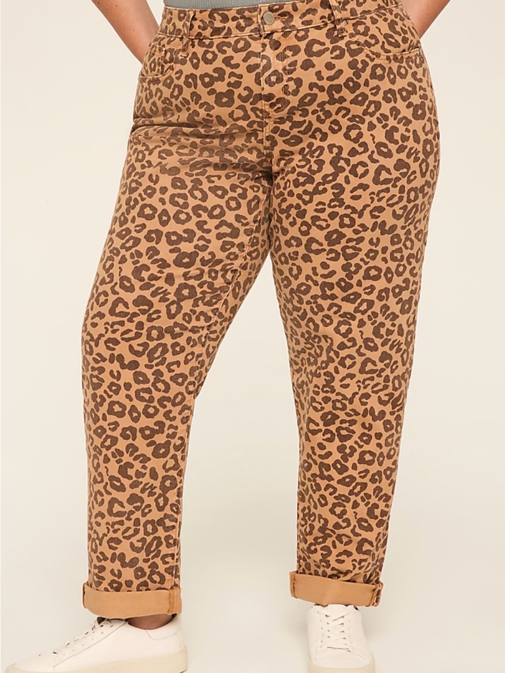NWOT Lane Bryant Boyfriend Leopard Print Jeans Size 24 Stretch